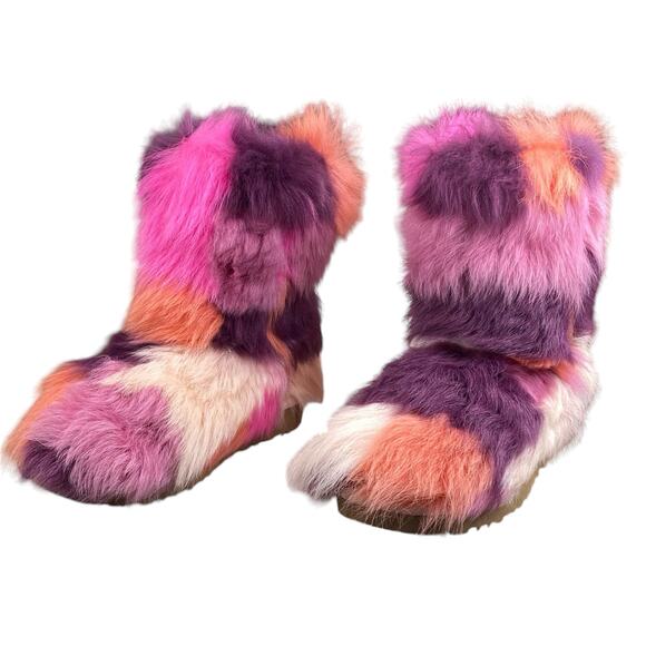 NWOT UGG Women’s Shag It Crazy Sun Kiss Patchwork Winter Boot Size US 6 - Picture 6 of 10